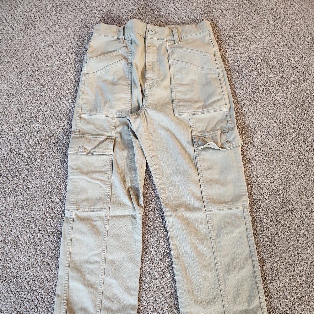 Madewell 90 straight cargo light green khaki size 27